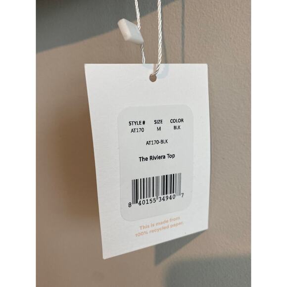 NWT Andie Swim The Riviera Top In Black Size Medium - Picture 5 of 8